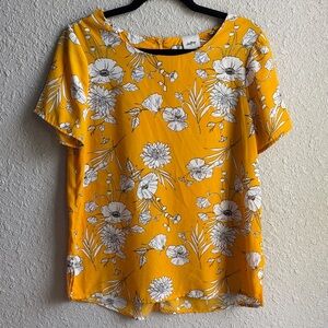 Yellow Floral Blouse